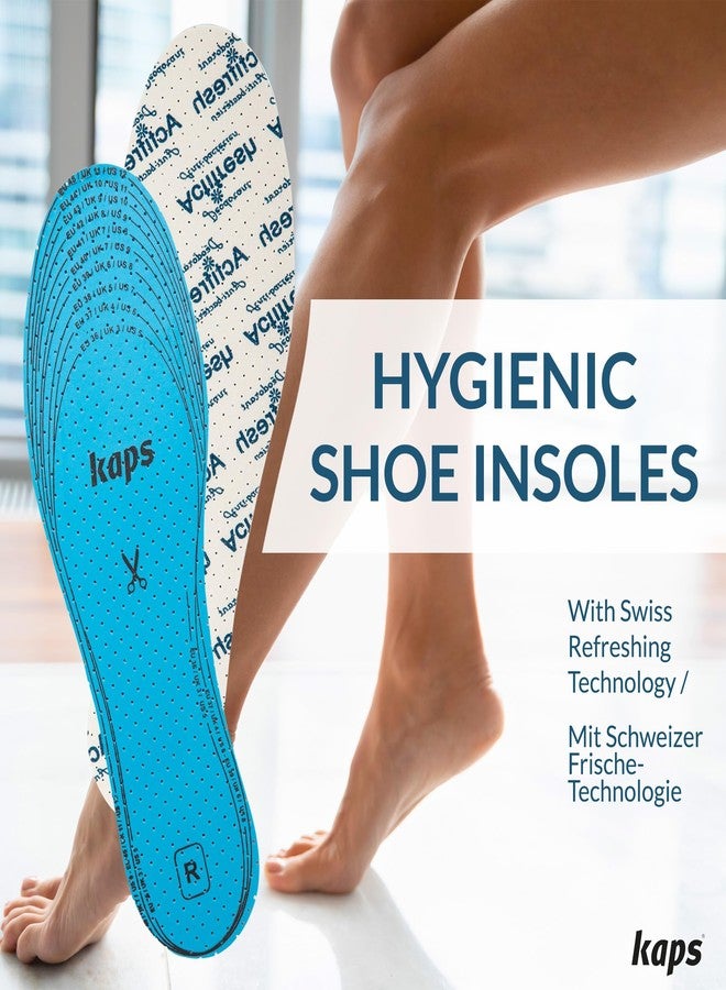 Kaps 6 Pairs Kaps Actifresh Shoe Insoles Inserts, Odor Control Freshness Technology Developed in Switzerland by Sanitized, Triple Layer, Cushioning Soft Latex, Cut to Fit, Universal Size Unisex - Image 2